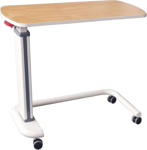 AOI Overbed Table with Wheels,Solid Wood Movable Dining Table,Bedside Dining Car Table for Hospital Bed & Home Bedside (AOI-526) in Saudi Arabia