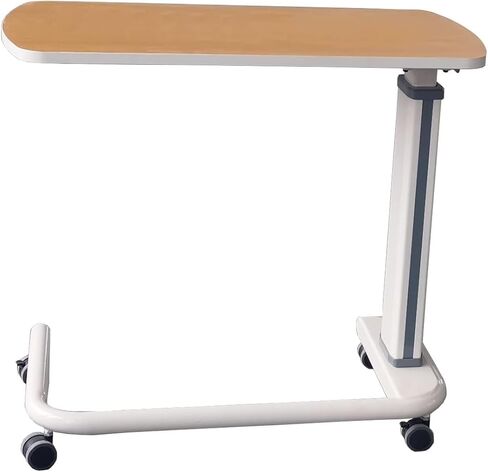 AOI Overbed Table with Wheels,Solid Wood Movable Dining Table,Bedside Dining Car Table for Hospital Bed & Home Bedside (AOI-526) in Saudi Arabia
