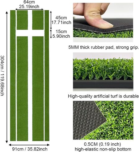 حصيرة رمي الكرة اللينة 10 × 3 بوصة TP مطاط Fastpitch Mound Turf Matt 5 مم سفلي مضاد للانزلاق من الفوم المحمول معدات أباريق البيسبول للبالغين في الأماكن المغلقة والمفتوحة in Saudi Arabia