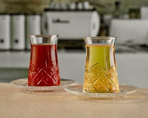 Pasabahce Premium Turkish Tea Cups and Saucers, Set of 12, Perfect for Tea Party, Gifts, Housewarming, Weddings, Anniversary in Saudi Arabia