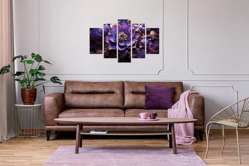 TutuBeer 5 لوحة بوهينيا الصينية Redbud الأرجواني زهرة النبات علم النبات صورة زهرة العمل الفني النفط اللوحة على قماش امتدت ومؤطرة جيكلي طباعة ديكور المنزل غرفة المعيشة غرفة نوم جدار الفن شنقا in Kuwait
