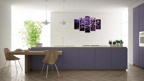 TutuBeer 5 لوحة بوهينيا الصينية Redbud الأرجواني زهرة النبات علم النبات صورة زهرة العمل الفني النفط اللوحة على قماش امتدت ومؤطرة جيكلي طباعة ديكور المنزل غرفة المعيشة غرفة نوم جدار الفن شنقا in Kuwait