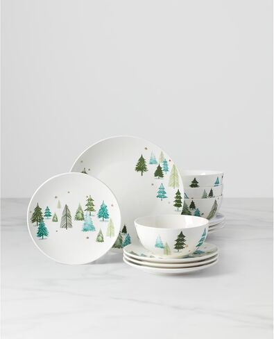 Lenox Balsam Lane Snowman Salt & Pepper Set, 0.37, Green in Saudi Arabia