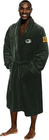 Northwest The Company Official NFL Green Bay Packers Men's L/XL Silk Touch Bath Robe with Number, Dark Green, 26" x 47" in Saudi Arabia