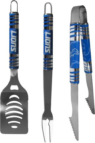 Siskiyou Sports NFL Detroit Lions Unisex 3 pc BBQ Set and Bottle Opener, Team Colors, One Size in Saudi Arabia