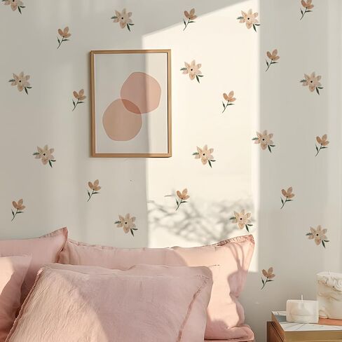 Boho Watercolor Nursery Wall Stickers Kid Room Wall Decals Removable DIY Decor PVC 4 Sheets in Saudi Arabia