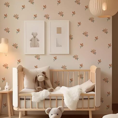 Boho Watercolor Nursery Wall Stickers Kid Room Wall Decals Removable DIY Decor PVC 4 Sheets in Saudi Arabia