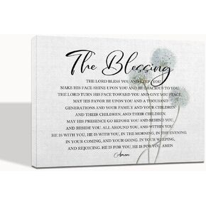 Elevation Worship Lyrics Wall Sign, Scripture Wall Art The Blessing, Song Lyrics Kari Jobe, Christian Art Numbers 6:24-26, Bible Wall Art, Canvas Prints Poster Wall Art, Christian Wall Decor 12x15