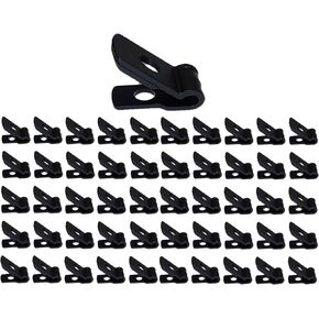 100 1/8" Cable Wire Clamp Black UV Resistant Nylon Clamps Holders Loop Clamps Screw Down