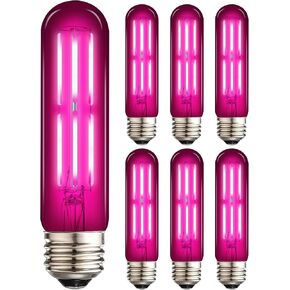مصابيح الإضاءة الخضراء T10 LED، مصابيح LED الخضراء E26 تحل محل ما يصل إلى 60 وات، مصابيح أنبوبية LED ملونة مقاس 5 بوصات للشرفة، الإضاءة المنزلية، ديكور الحفلات، إضاءة العطلات، 3 عبوات.