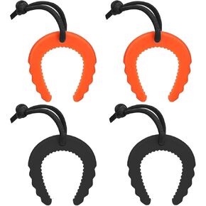 4 Pcs First Responder Door Stops, Door Jam for Law Enforcement, Police, Emergency Medical Services, Stops Doors from Closing, Door Pinch Guard with Nylon Cord Attachments (4 Orange)