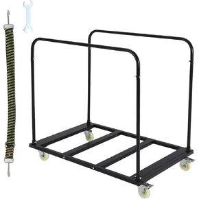 Folding Table Cart Rack, 1500 LBS Panel Dolly Cart with 5" Swivel Casters, 10 Table Capacity,Heavy-Duty Drywall Sheet Cart, Handling Wall Panel, Sheetrock, Lumber for Garage, Home, Warehouse