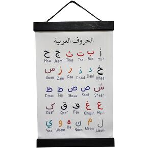 Alif Baa Taa Tapestry Islam Decor Wall Hanging Poster AMN-442 Arabic Letter Kid Children Room Decorative Ornament Muslim Eid Ramadan Gift (Large)