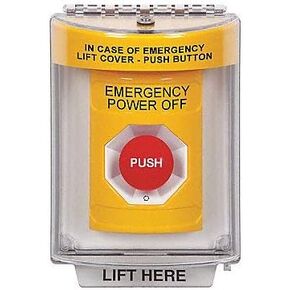 Emergency Power Off Push Button, 2-7/8" D