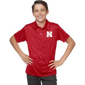 Little King NCAA Youth Boys Polo Shirt-Polyester- Team Colors-Sizes YS YM YL YXL