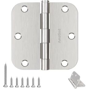 Door Hinges Oil Rubbed Bronze - 30 Pack Bronze Door Hinges 3.5 Inch Rounded Interior Door Hinges with 5/8" Radius - 3 1/2 Inch Door Hinges for Residential Standard Indoor Exterior Doors