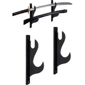 WANLIAN Sword Stand Wall Mount, Swords Wall Mount, Sword Holder,Katana Sword Display Stand 2-Tier (Clear)