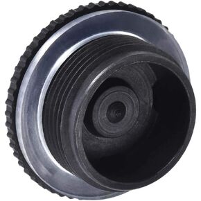 uxcell Plug Fittings, G1-1/4 Thread, Flanged Adaptors Sealing Plugs with Gasket, for Water Tanks, Aquariums, Ponds, Pools, PVC, Black, Pack of 2