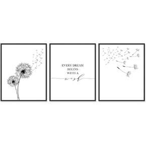 Family Poster Black and White Wall Art for Living Room, 8x10 Canvas Prints Unframed Set of 3, Kitchen Wall Art Posters Hallway Decor Art Prints in Kuwait