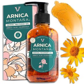 Arnica Gel, Arnica Bruise Cream, Arnica Montana Dermal Gel, Arnica Gel for Bruising to Soothe with Aloe and Calendula for Face and Body, 7oz