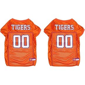 NCAA College Clemson Tigers Mesh Jersey for Dogs & Cats, XXX-Large. Licensed Big Dog Jersey with Your Favorite Football/Basketball College Team