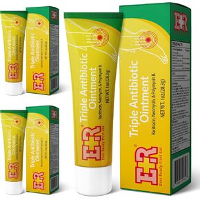 Ever Ready First Aid Triple Antibiotic Ointment 1.0 oz, First Aid Ointment for Minor Scratches, Cuts, Burns, Wounds and Prevents Infection - 12 Pack