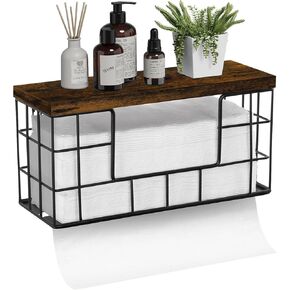 موزع المناشف الورقية الخشبي على الحائط، موزع المناشف الورقية المعدنية مع غطاء خشبي، طية C تجارية، طية Z، موزع مناشف ورقية ثلاثي الطي، حامل مناشف ورقية مثبت على الحائط للحمام والمطبخ in Kuwait