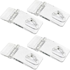 4PCS 55x25mm Transparent Acrylic Hinge Hitch Hinge Latch Latch Lock Suitable for Small Cabinet Drawer Glass Box