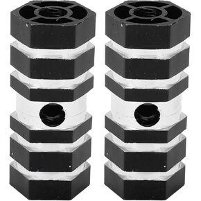 VBESTLIFE 2 Footrest Pegs,Aluminum Alloy Non-Slip Rear Rear Stunt Pegs for Mountain Bikes BMX(Black) and Spare Parts