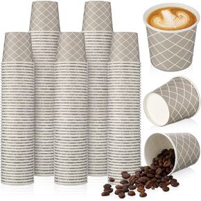 Rtteri 200 Pcs Count 3 oz Disposable Coffee Cups Disposable Espresso Cups Small Paper Cups 3 oz Cups for Coffee Tea Cocoa Juice Mini Disposable Paper Cups for Cafes Offices and Home