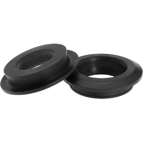 1" Black Flexible Tank Adapter Bulkhead Fitting, Rubber Sealing Compression Fittings, 8 Pack