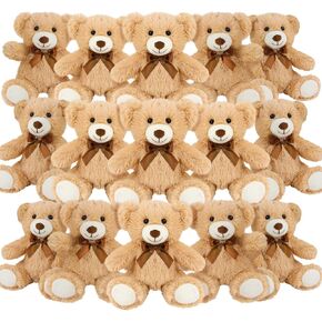 3 Pack Teddy Bears Bulk, 11" Teddy Bear Stuffed Animals Bulk Small Teddy Bears for Baby Shower Decorations & Favors, Wholesale Stuffed Bears Bulk for Kids Teens Girls Light Brown in Kuwait