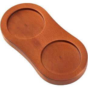 GORGECRAFT Salt and Pepper Mill Tray Wooden Pepper Grinder Rest Holder Dining Table Protector Shakers Salt Accessories for 2 Mills Kitchen Storage Home Decoration Crafts Black 6.3x3.19inch