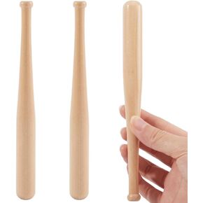 GORGECRAFT 7 Inch Baseball Bat Unfinished Mini Wooden Baseball Bat Unpainted Wood Bats for Painting Keychain Action Figures DIY Craft Projects Ball Sports Party Decor Favors