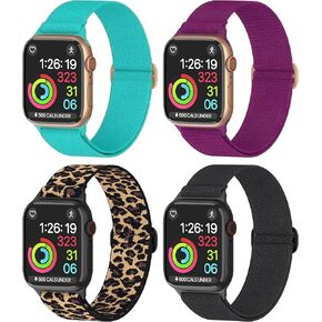Nylon Apple Watch Bands Unisex - iWatch 1/2/3/4/5/6/7/8/9/SE/Ultra 2 Bands for 38mm/40mm/41mm/42mm/44mm/45mm/49mm - 1/4/6/8 Variety Multipack