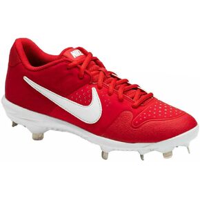 Nike Mens Alpha Huarache Varsity Low Baseball Metal Cleats (Scarlet/White, US Footwear Size System, Adult, Men, Numeric, Medium, 16)