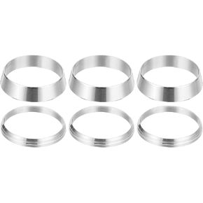 PATIKIL 3/8" Tube OD 304 Stainless Steel Compression Tube Fitting Sleeve, 5 Pack Double Ferrule Ring Tubing Fitting Assortment Kit, Silver