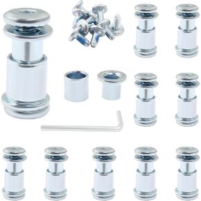 Luomorgo 36 قطعة/1 مجموعة برغي فاصل محور عجلة التزلج المضمنة، 6 مم/15/64 بوصة OD محاور مقبس سداسي للتزلج الأسطواني مع مفتاح ربط M4 Allen in Kuwait