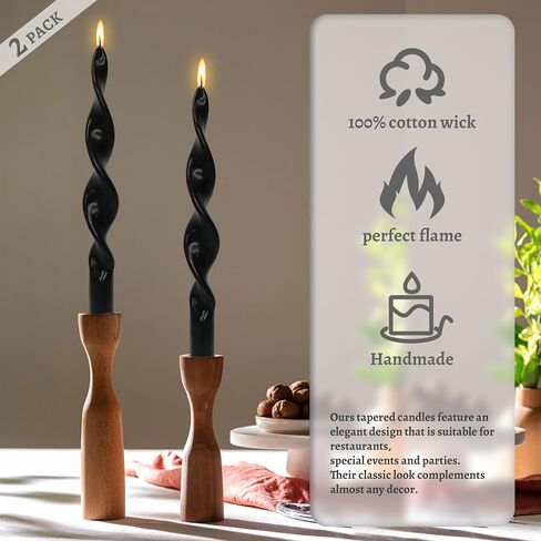 شمعة حلزونية غير معطرة مصنوعة يدويًا من الحليب الأبيض شمعدانات قصيرة مقاس 7.5 بوصة شموع مستدقة عديمة الدخان تدوم طويلاً، شمعدان صغير ملتوي لهدايا تزيين المنزل in Kuwait