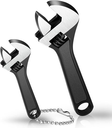 Chumia Adjustable 2.5 Inch Carbon Steel Wrench, Black, 3 Pieces in Saudi Arabia