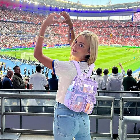 Clear Backpack for Stadium Events 12×12×6 in Mini Clear Bag Transparent School Bookbag for Kids Girls Boys Women with Thicken Shoulder Straps for Concert, Sporting Events, School, Festival,Black in Saudi Arabia