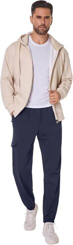 SILKWORLD Mens Sweatpants Casual Cargo Pants Drawstring Hiking Pants Workout Tactical Joggers Sweatpants for Men in Saudi Arabia