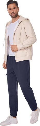SILKWORLD Mens Sweatpants Casual Cargo Pants Drawstring Hiking Pants Workout Tactical Joggers Sweatpants for Men in Saudi Arabia