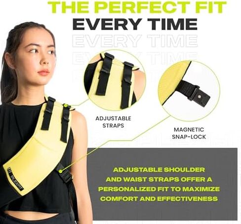 Athletic Arm Sling Class A Medical Device - Shoulder Sling Immobilizer for Injury Support - For Elbow & Wrist Too - Men & Women (Large Left, Yellow & Black) in Saudi Arabia