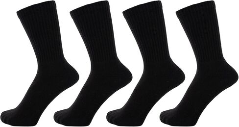 ZAKIRA Finest Combed Cotton Terry Lined Athletic Crew Socks for Men, Women - 4 Pack in Kuwait