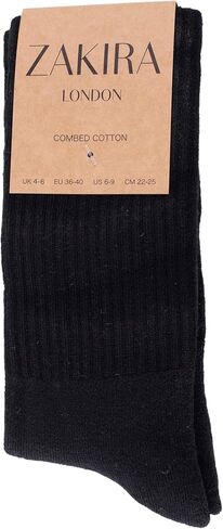 ZAKIRA Finest Combed Cotton Terry Lined Athletic Crew Socks for Men, Women - 4 Pack in Kuwait