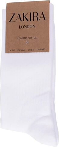 ZAKIRA Finest Combed Cotton Terry Lined Athletic Crew Socks for Men, Women - 4 Pack in Kuwait