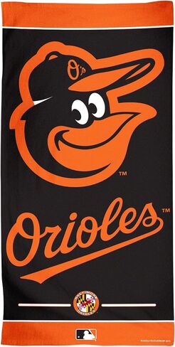 منشفة الشاطئ من الألياف MLB Baltimore Orioles، مقاس 30 × 60 بوصة in Saudi Arabia