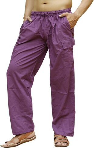 SARJANA HANDICRAFTS Mens Womens Unisex Cotton Cargo Pants Harem Yoga Trousers Boho Pants in Saudi Arabia