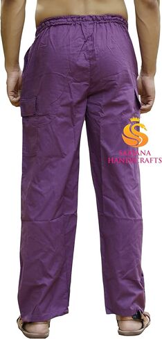 SARJANA HANDICRAFTS Mens Womens Unisex Cotton Cargo Pants Harem Yoga Trousers Boho Pants in Saudi Arabia